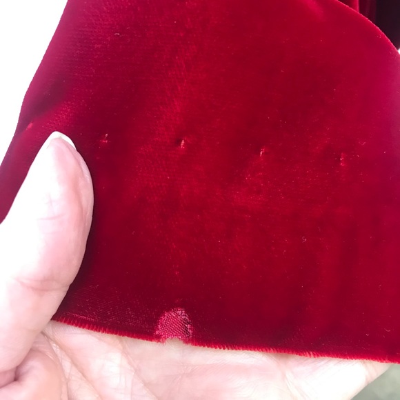 Vintage 70’s does 40’s red velvet long belted maxi skirt - Picture 14 of 14